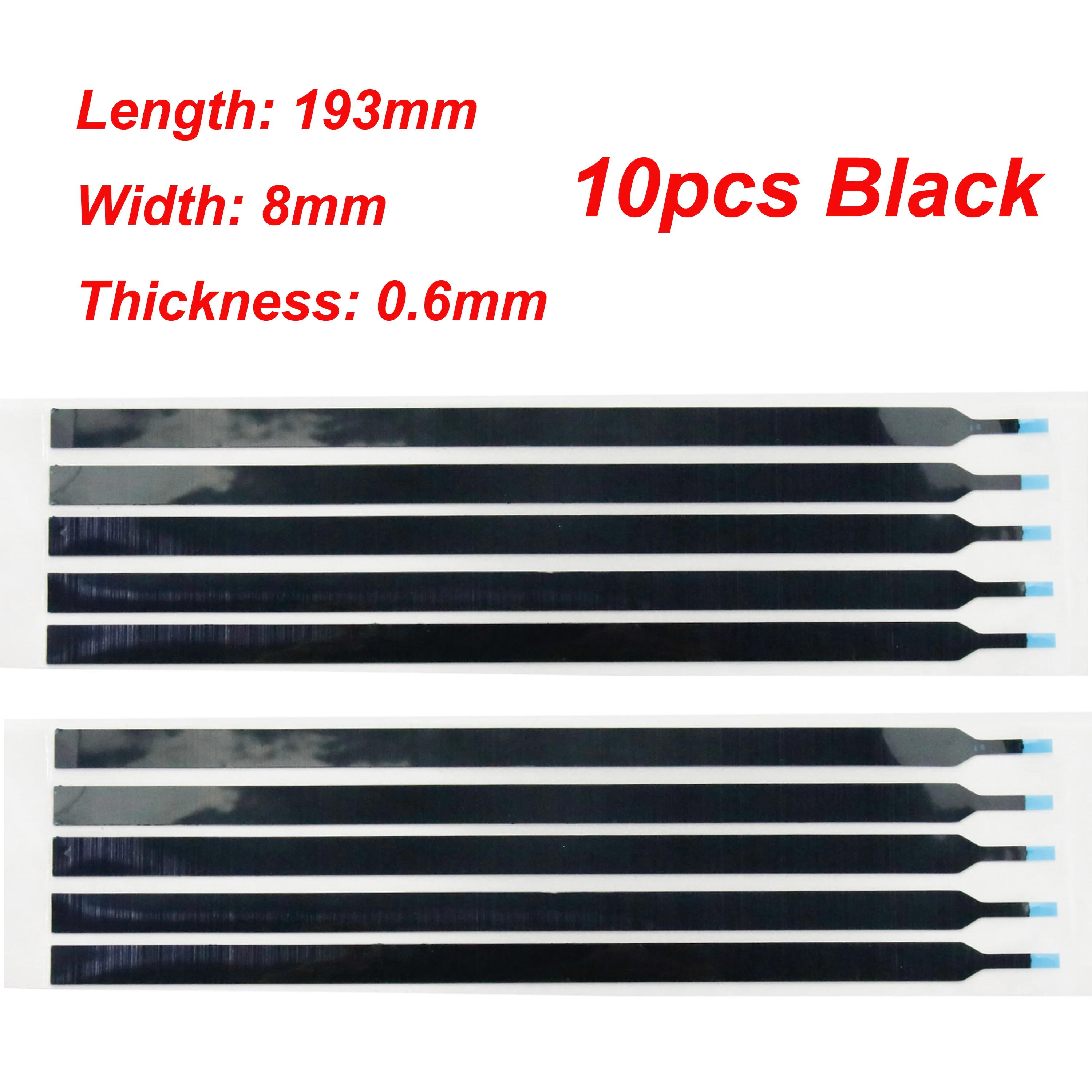 10pcs New Pull Tabs Stretch Release Adhesive Strips for LCD Screen with/without Handle - Black/White