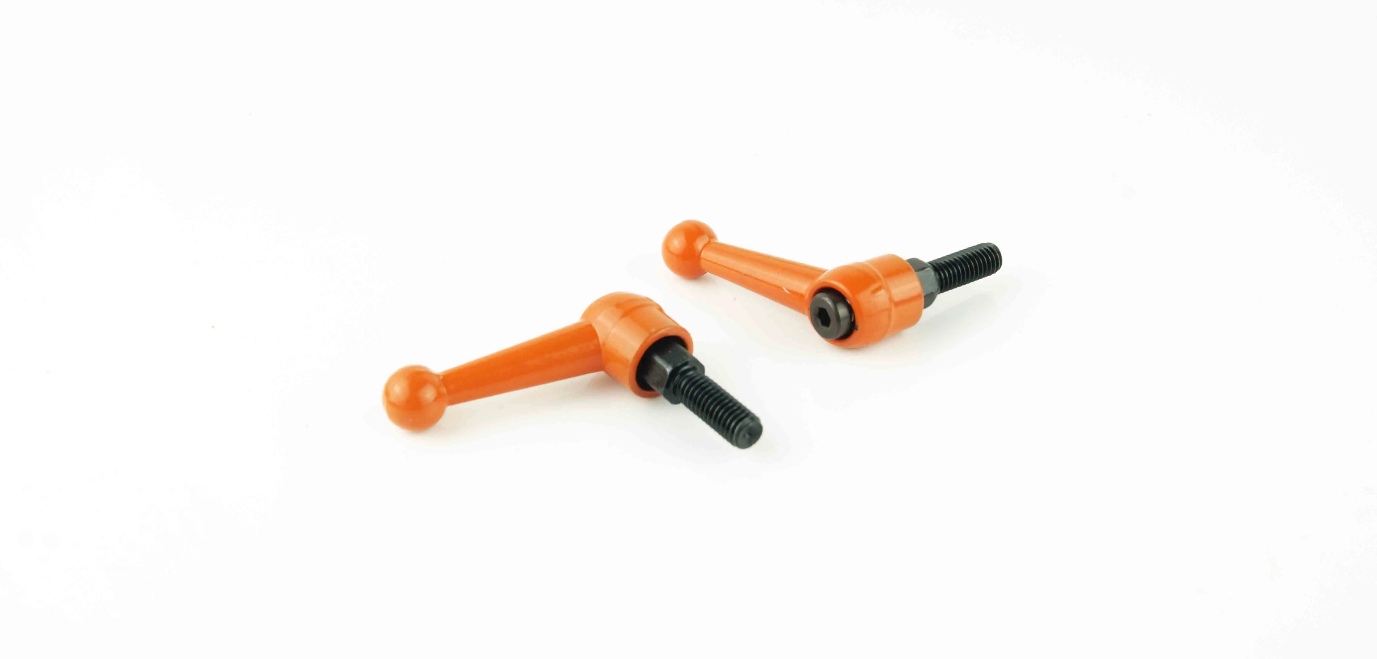 M5 M6 Solid Zinc Alloy Orange Adjustable Handle Clamping Lever Arm Tension Levers Knob