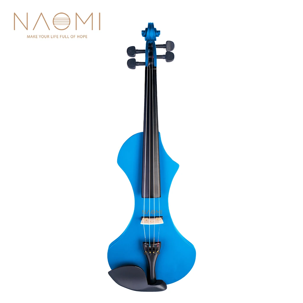 

NAOMI 4/4 Electric Violin Fiddle Set W/ Brazilwood Bow+Rosin+Audio Cable+Bridge+Violin Case 4/4 Student Violin Fiddle Set