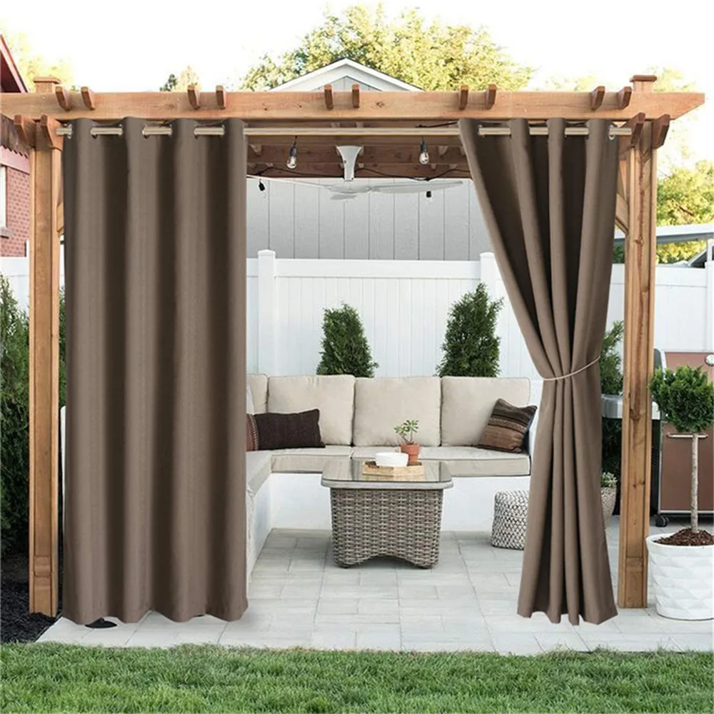 

Outdoor Patio Curtains Waterproof Blackout Window Curtain Grommet Top for Porch Pergola Cabana Gazebo Garden Drapes Panel