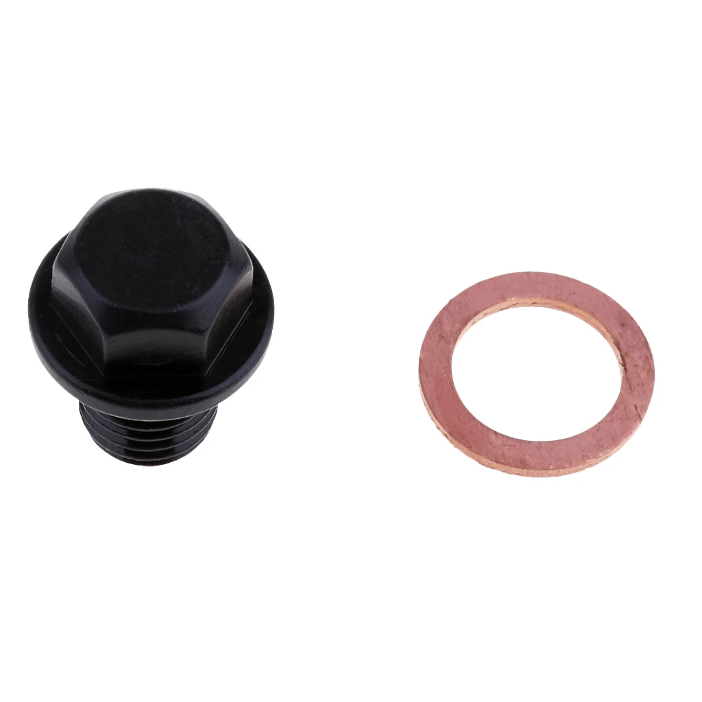 Magnetic Oil Drain Plug Bolt for YAMAHA FZ FJ MT 09 YZF-R1 R6 TRX850, Black