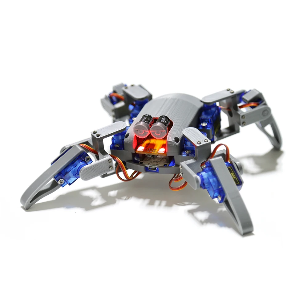 Quadruped Spider Robot  Kit v2.0 ESP8266，3D printed Bionic robot DIY NodeMCU Programming robot Maker Open source hardware