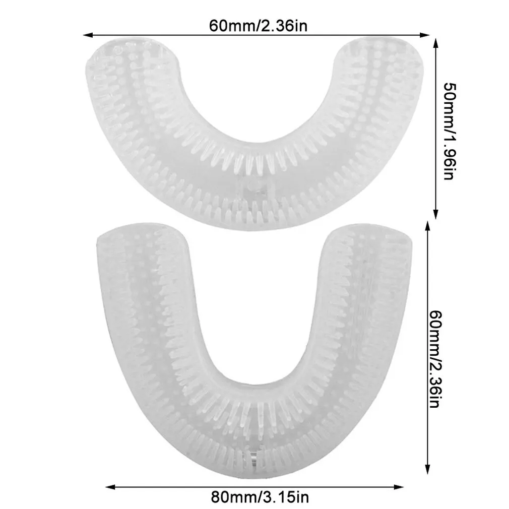 Design à prova dwaterproof água u forma crianças silicone 360 graus sônico escova de dentes elétrica automática branqueamento escova de dentes