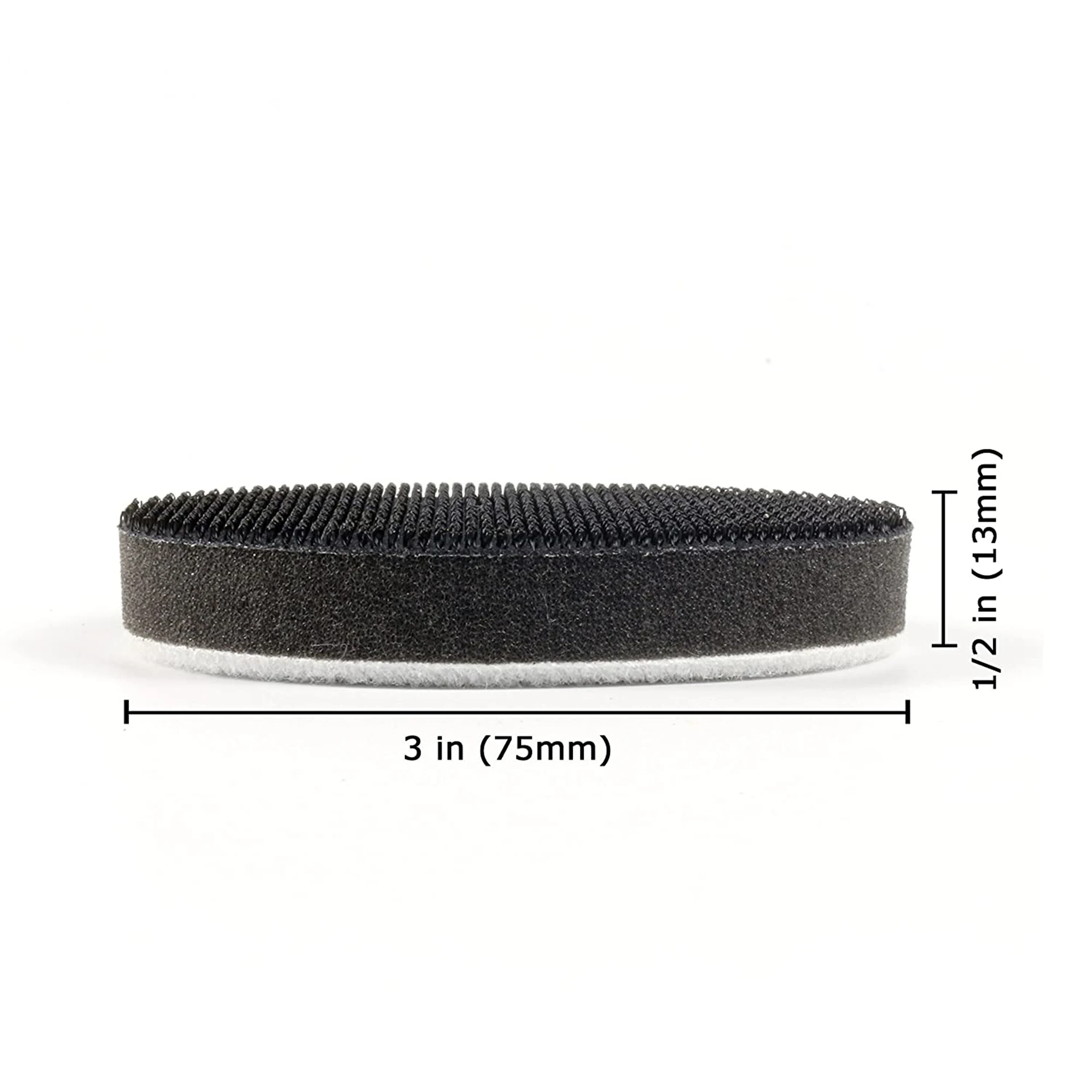 Poliwell 5 pces 3 pad 75 75mm esponja macia almofada de interface de buffer para almofadas de apoio abrasivas da proteção do disco da almofada de lixa do gancho & do laço