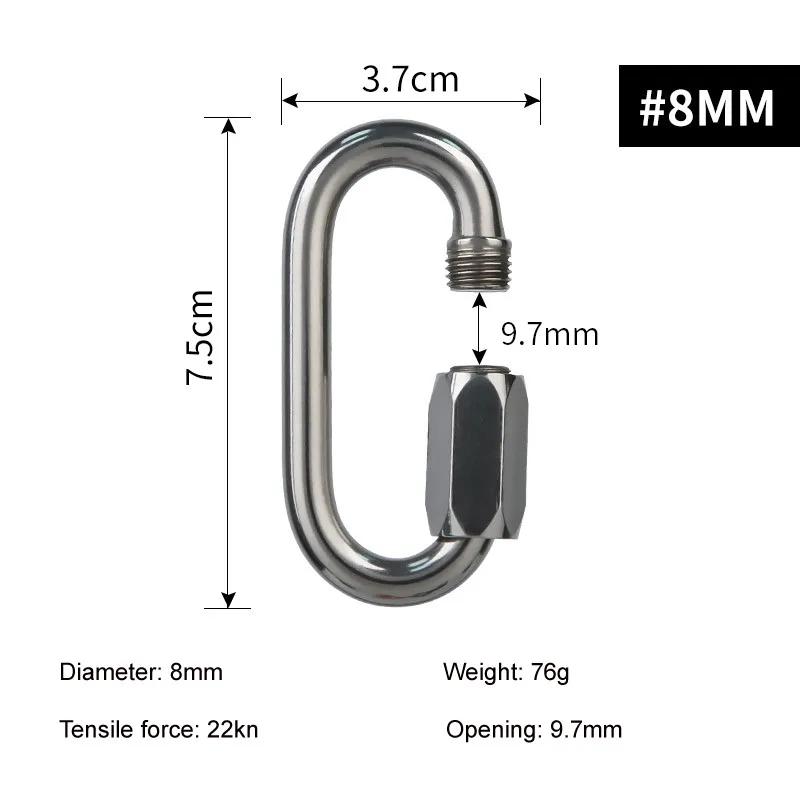 Excellent Quality O shape 18KN-28KN Professional Safety Master Lock Lifting Sling connection Buckle Carabiner Climbing Equipment