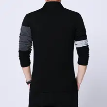 Men's Long Sleeve Contrast T Shirt 2024 #5