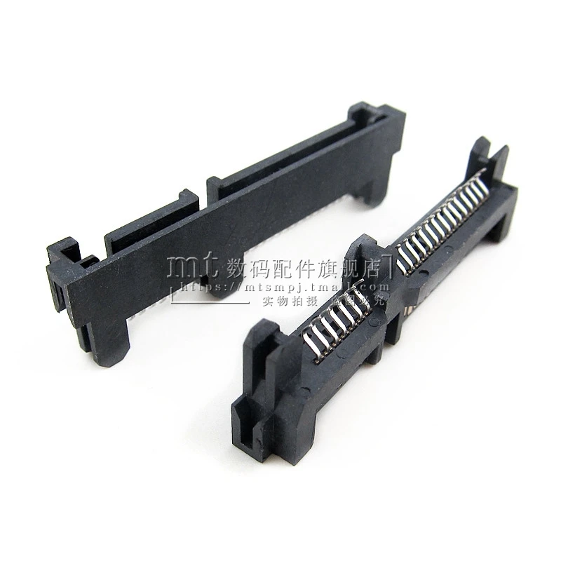 5Pcs Per Lot 7+15 Pin Right Angle SMT Male Reverse Sata Connector For 2.5