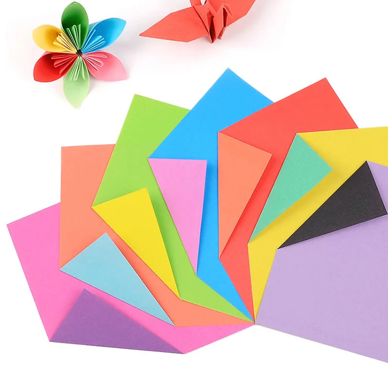 24pcs Double Sided Coloured  Origami Paper Kids Handmade Paper-cut MaterialFolding Home Party Wedding Supplies Square 15*15cm