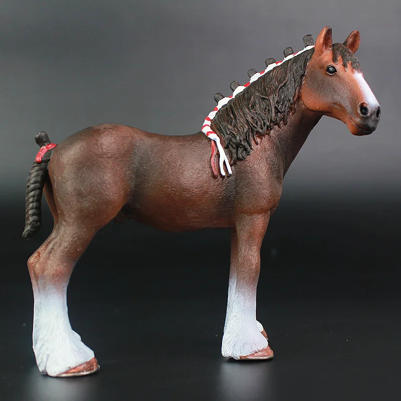 Clydesdale Horse Models PVC Toys Gifts Collections Forest Wild Farm Animal Horse Model Action Figures Horse Figurines Kid