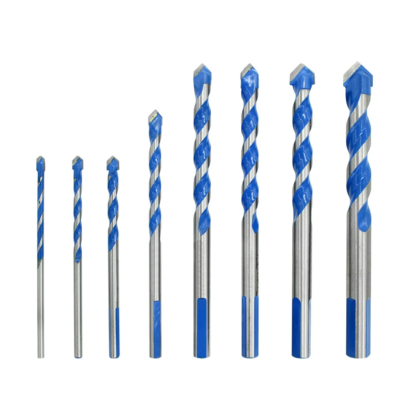 Multifunction Hard Alloy Drill Bits for Glass, Ceramic Tiles, Concrete, Metal, Etc. Drilling 3 4 5 6 7 8 10 12mm Drill Bit Set