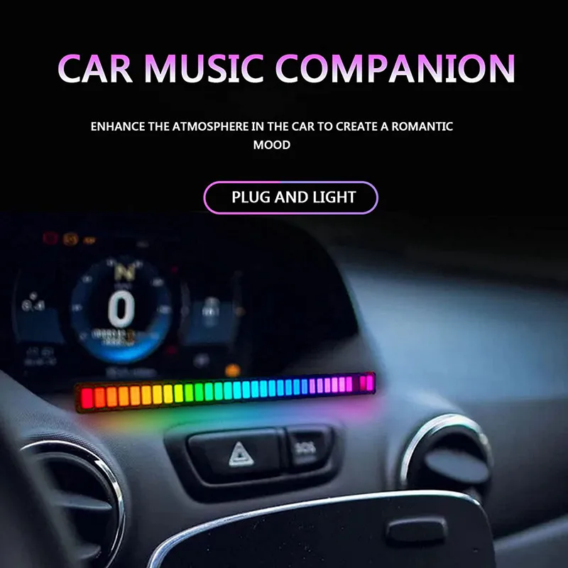 LED Light Music Sync Bluetooth Desk Lamp Rechargeable Ambient Lighting USB APP Control Night Light For Decorate Room And Car