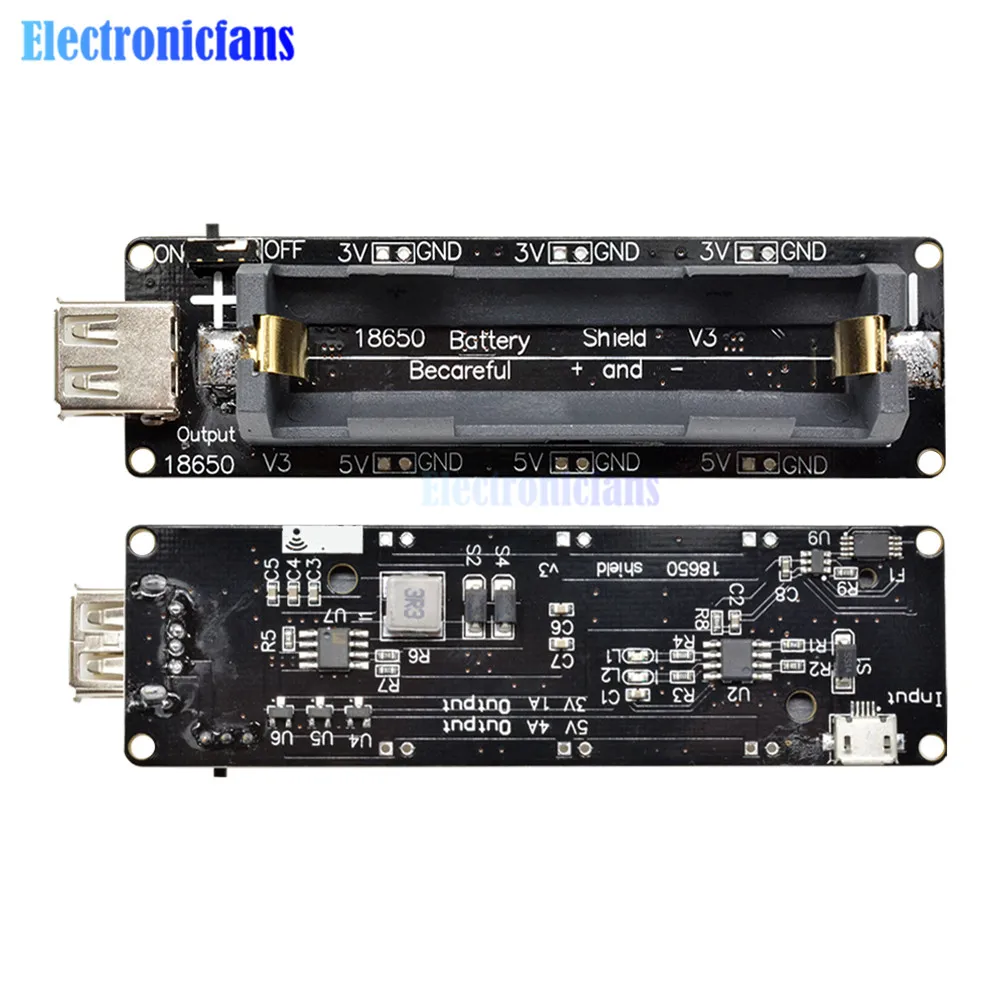 Placa protectora de carga de batería, Puerto Micro USB tipo A, USB 0.5A, ESP32, ESP32S, para Wemos, Arduino, Raspberry Pi 18650