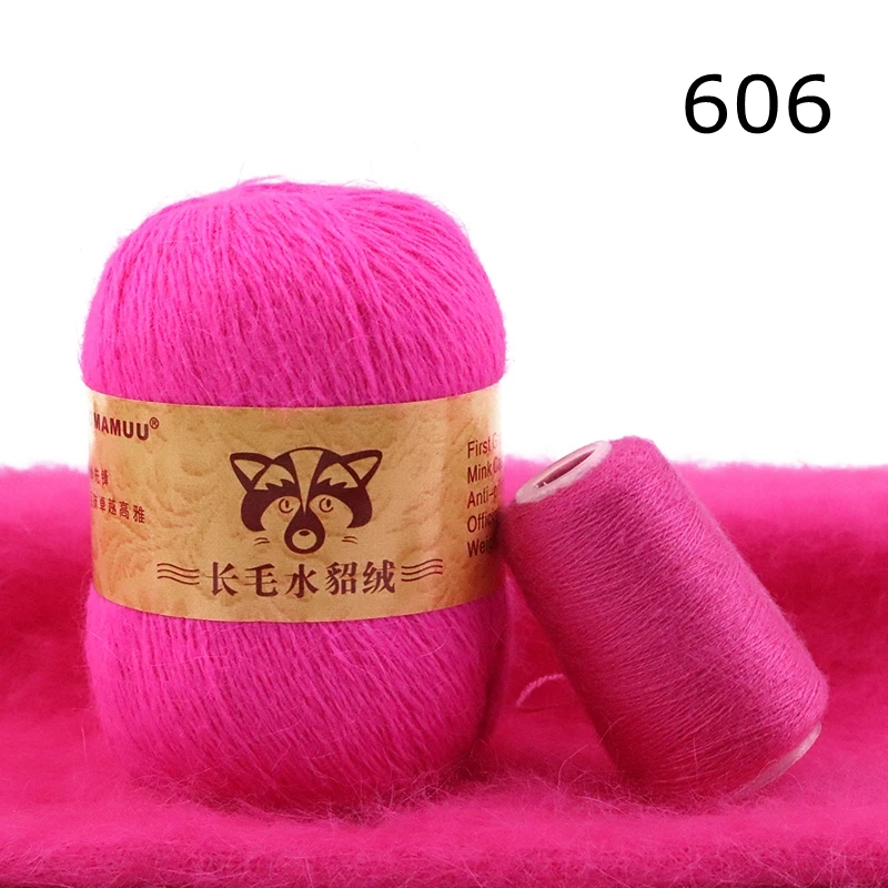 50+20g Extra Weiches Plüsch Nerz Haar Garn Premium Hand Stricken Häkeln Faden Für Schal Weste Hut Dame tuch Winter Herbst Warme Garn