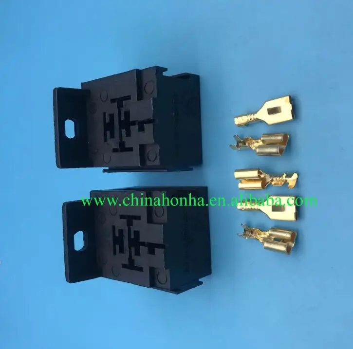 

free shipping Automotive Connector 6.3 Series 50Kits auto relay socket with 250pcs Terminal