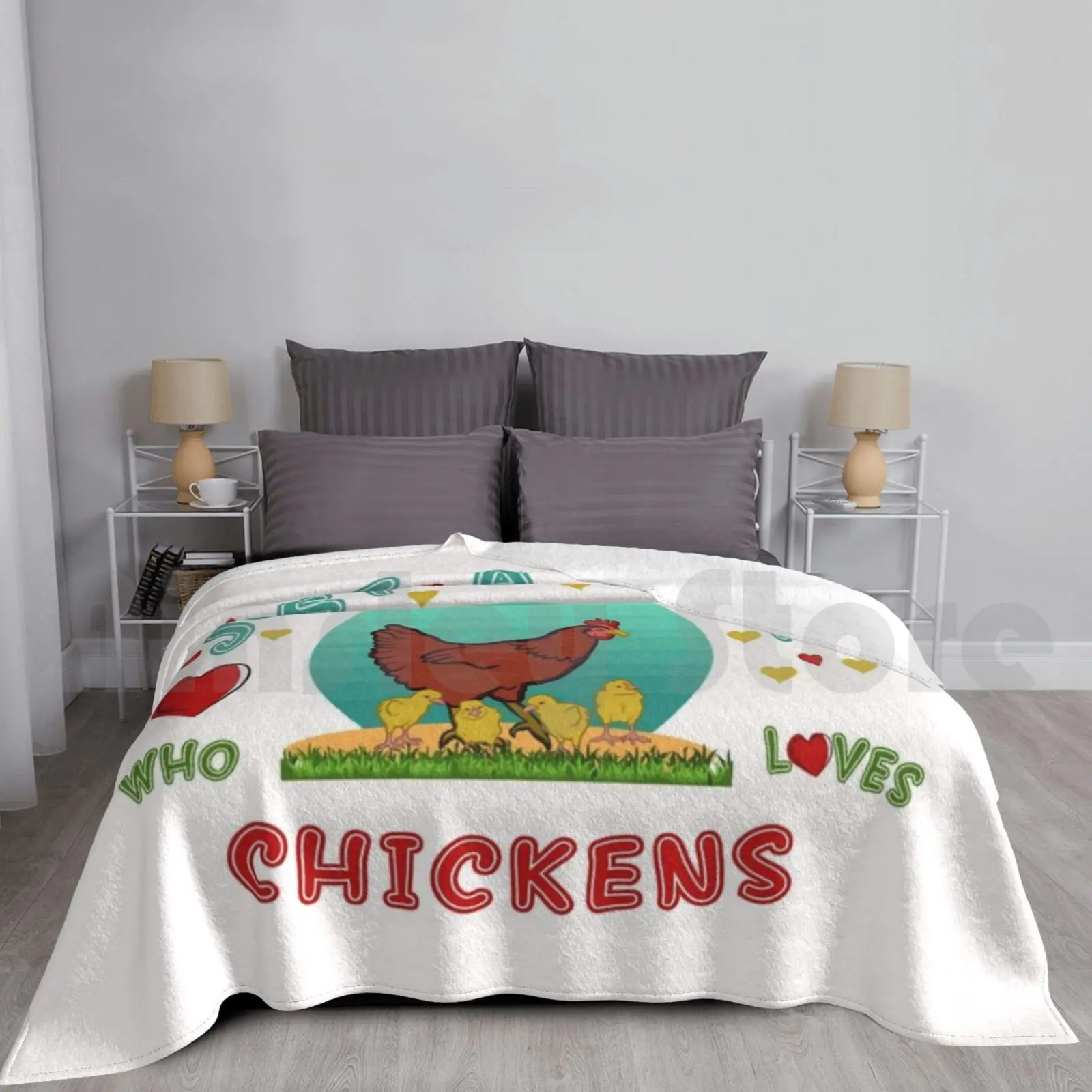 

Blanket Just A Girl Who Loves Chickens | Best Gifts For Farmers And Country Lifestyle Lovers