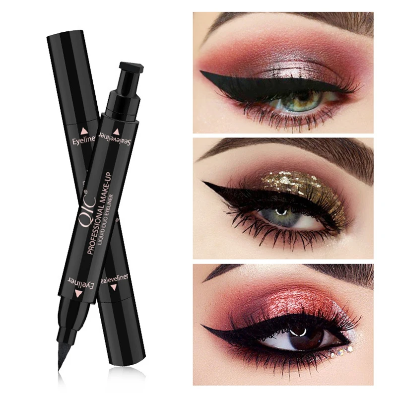 OWOSC 1pc Eyeliner Stamp Liquid Eyeliner Pencil Double Headed Makeup Stamps Seal Pen Eyeliner Pencil Long-lasting Waterproof