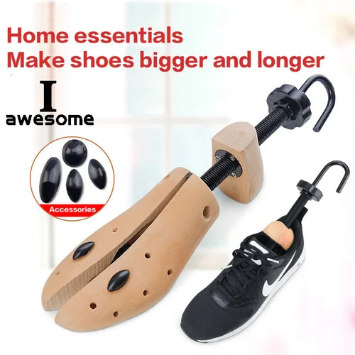 Árboles de zapatos de madera de alta calidad, forma ajustable para mujeres y hombres, árbol de zapatos de madera, ensanchadores de zapatos profesionales, extensor