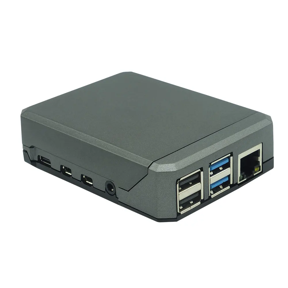 Argon NEO Raspberry Pi 4 Case Aluminum Metal Shell Sliding Magnetic Cover Passive Cooling Silicon Heat Sink for RPi Model 4B