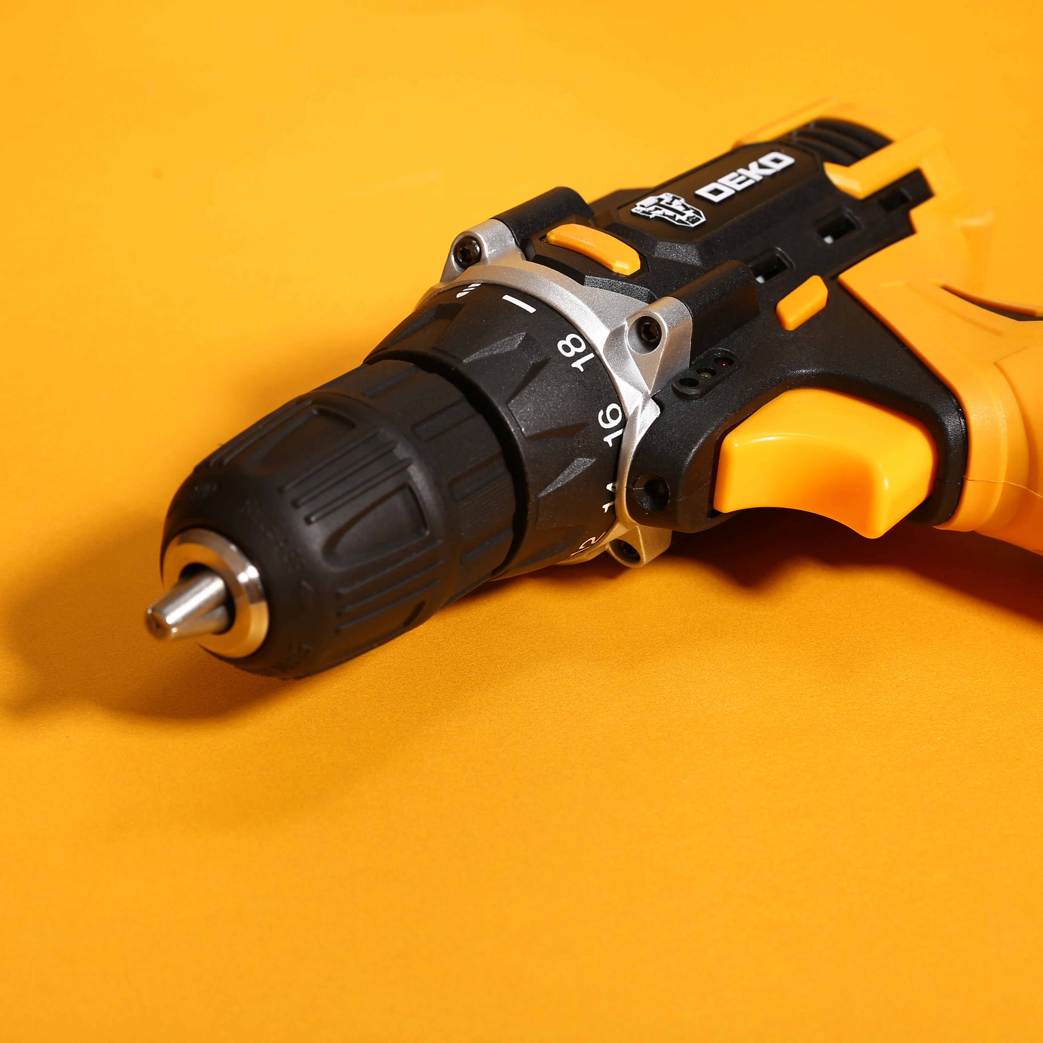 DEKO New 12V 16V 20V Cordless Drill Screwdriver Mini Wireless Power Driver Lithium-Ion Battery LED Light 18+1 Settings