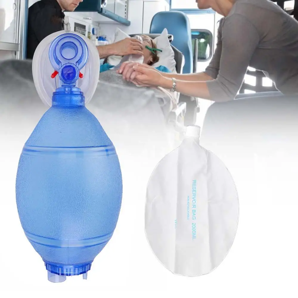 Medical PVC Manual Resuscitation Adult First Aid Kit Ambulance Configuration Artificial Breathing Oxygen Tube Mask Airbag Supply