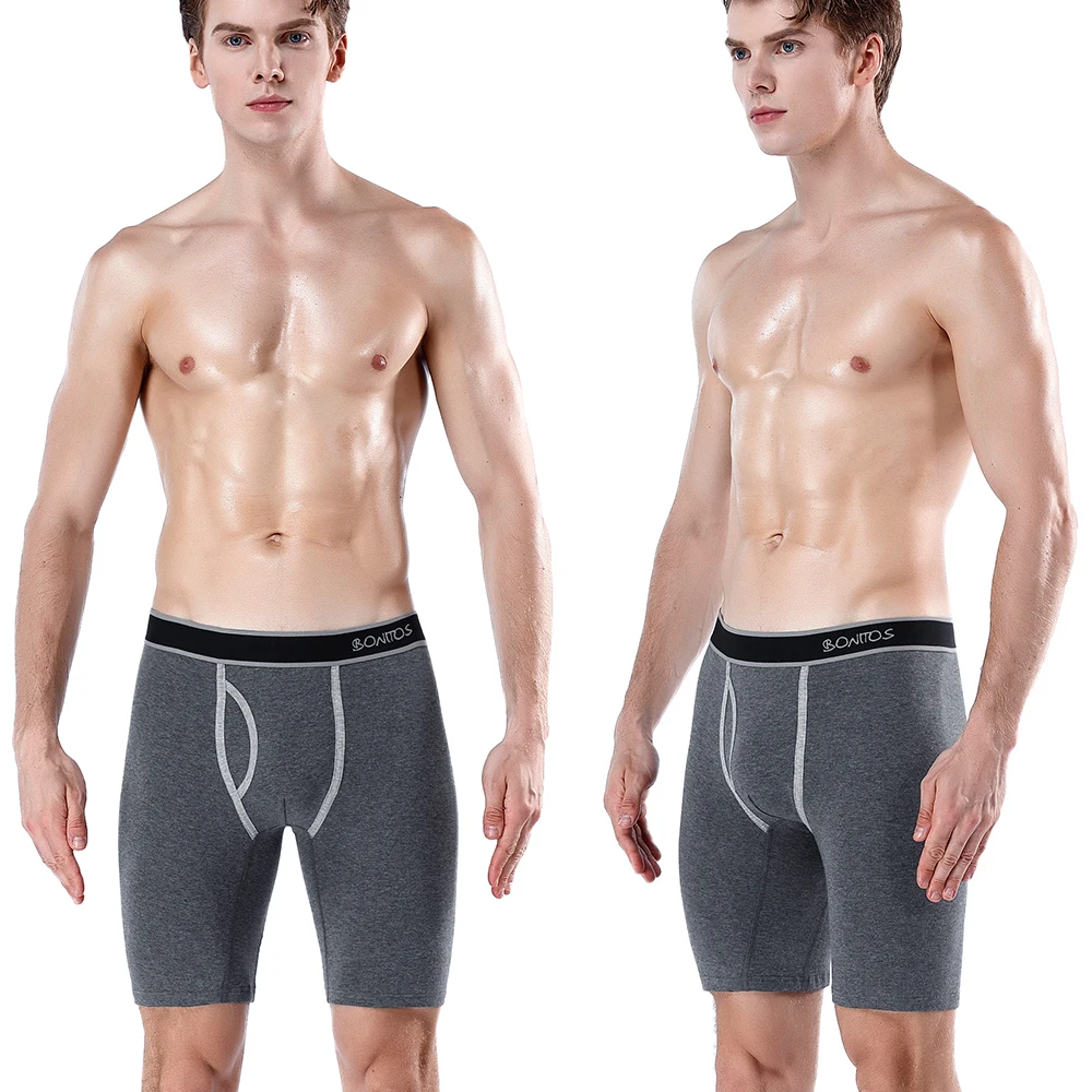5pcs Long Boxer Cotton Panties Men Underpants Fly Open Underwear Men\'s Calvin Boxershorts Men Sexy Boxer Shorts For Men Panties