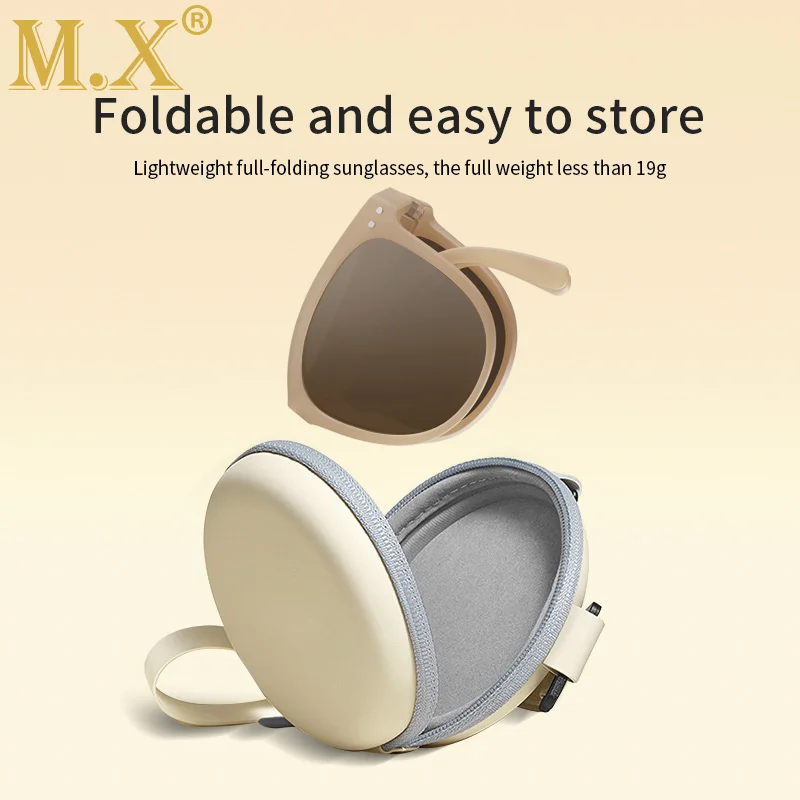 

Mx Upscale Fashion Foldable Polarized Sunglasses Men Women Vintage Portable Folding Sun Glasses Shopping Travel Colorful Uv400