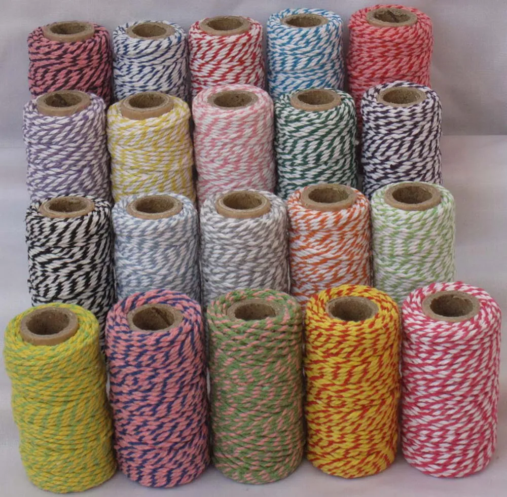 37pcs/lot cotton  twine (22yard/spool)  37 color cotton rope,twisted cotton twine and rope by free shipping