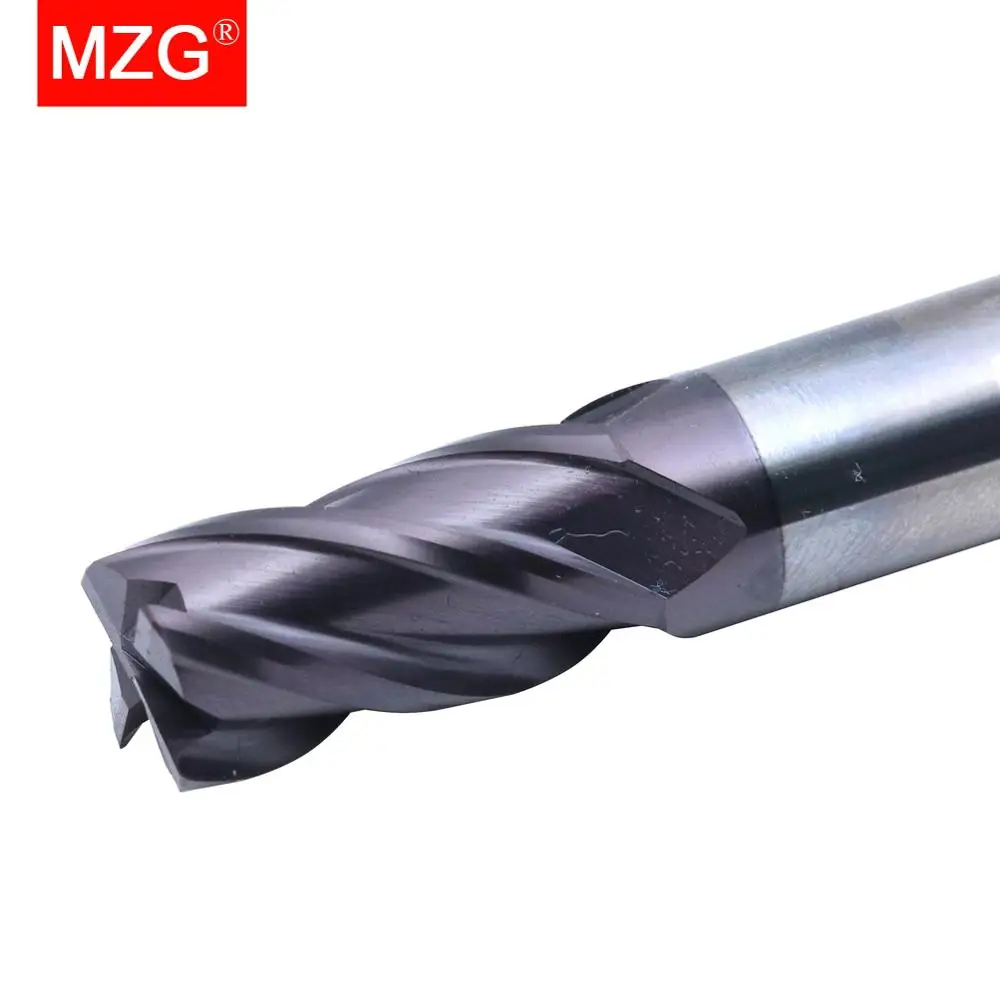 MZG Cutting Lengthen End Mill 75L HRC50 4 Flute 1mm Milling Tungsten Steel Spiral Tools Milling Cutters Round Ball Nose