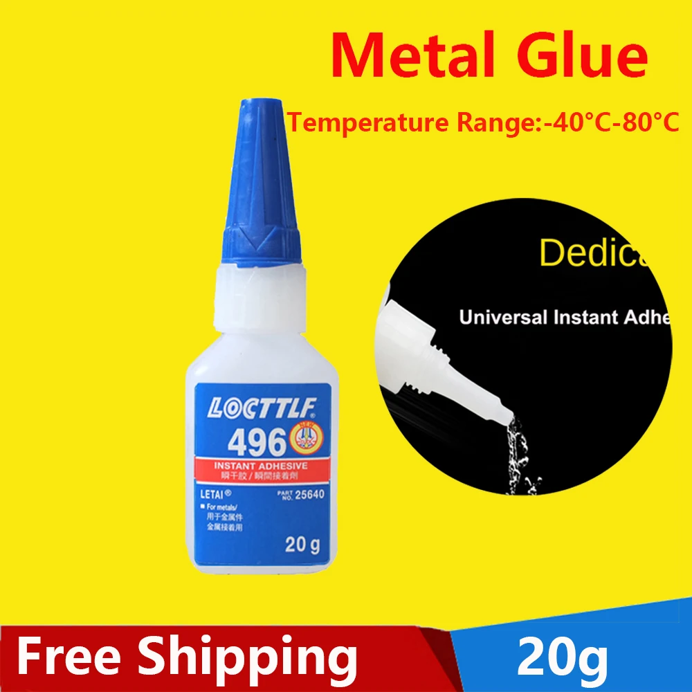 

496 Metal Glue 502 Universal Instant Adhesive 20G Strong DIY Jewelry Adhesive Ceramic Magnet Wood Glue Transparent Environmental