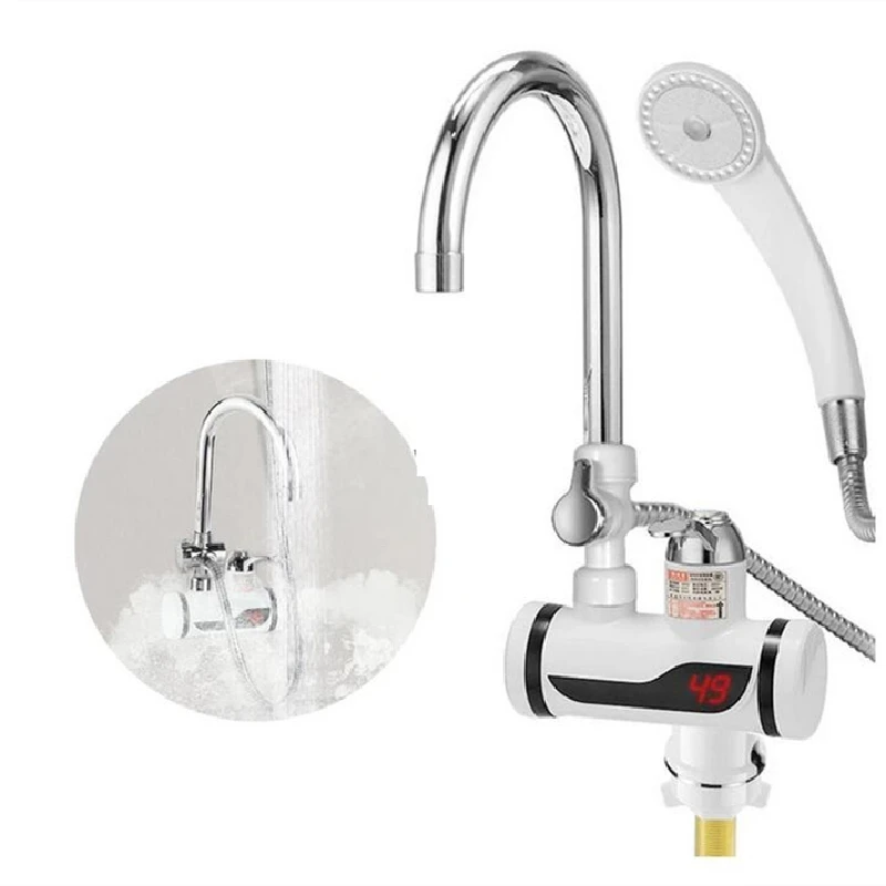 

Water Heater Tap 220v Kitchen Faucet Instantaneous Water Heater Shower Instant Heaters Tankless Water Heating