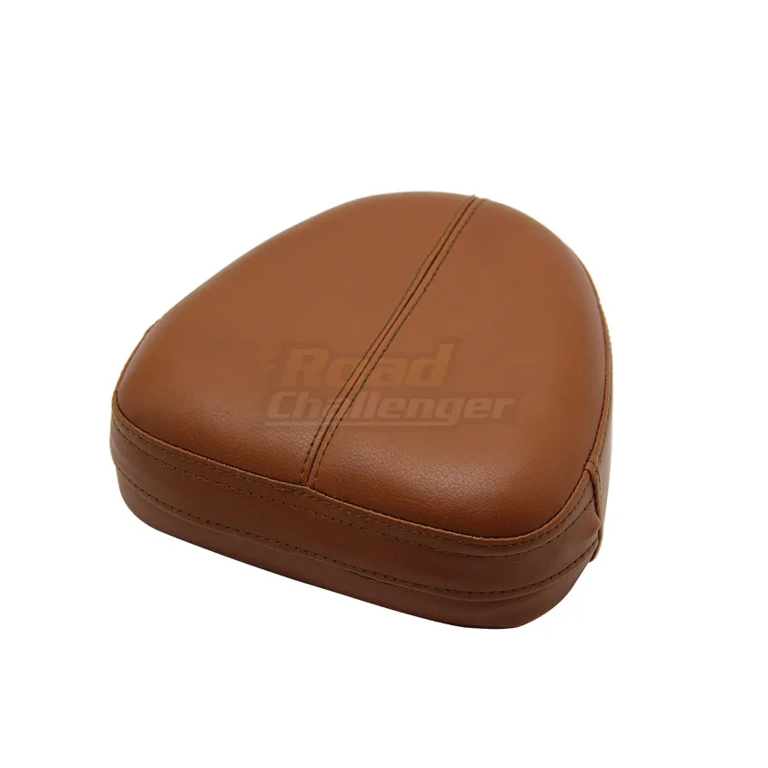 Brown Motorcycle Sissy Bar Backrest Pad Pu Leather Passenger Backrest For Harley Modified Universal Backrest