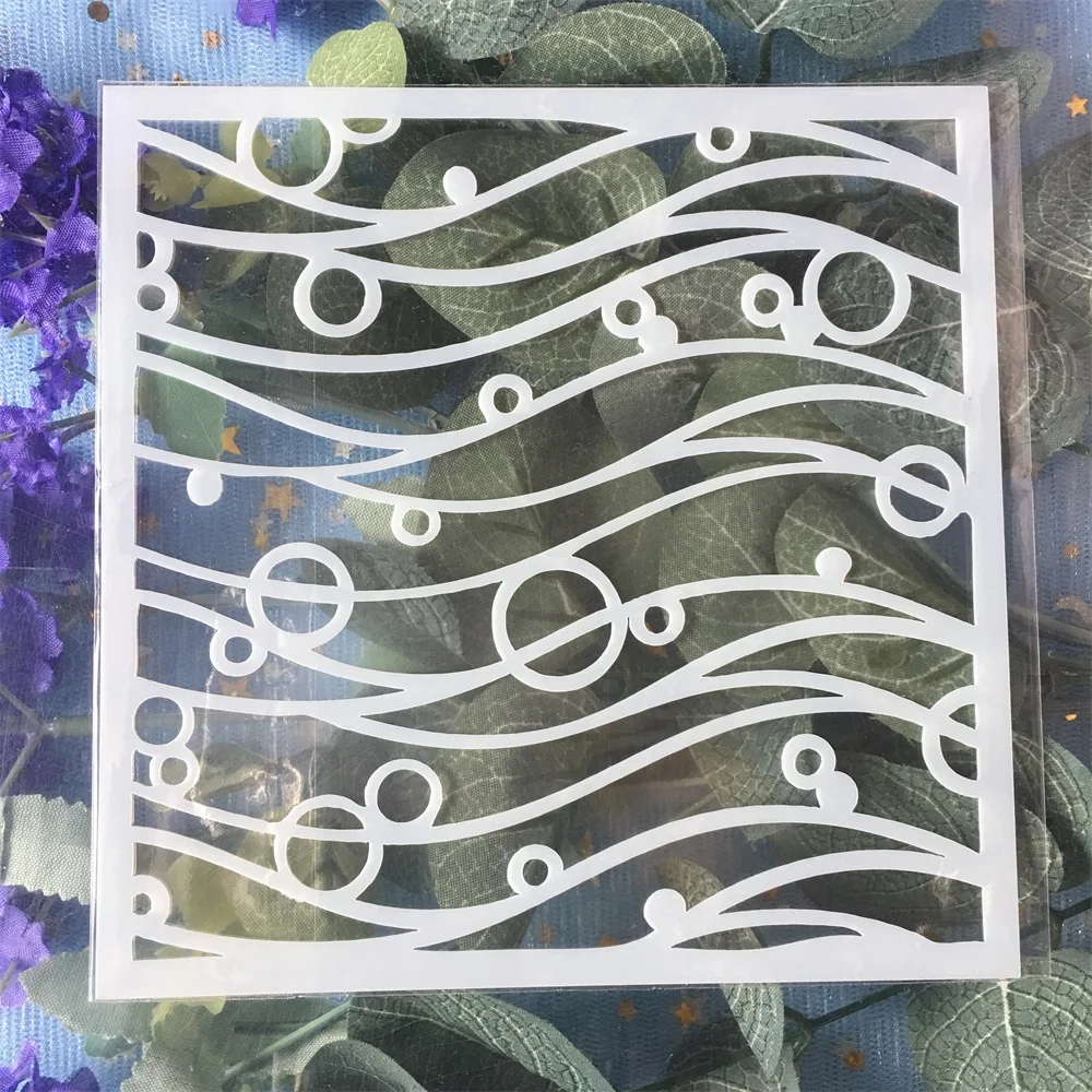 New 13cm Sea Water DIY Craft Layering Stencils Wall Painting Scrapbooking Stamping Embossing Album Card Template