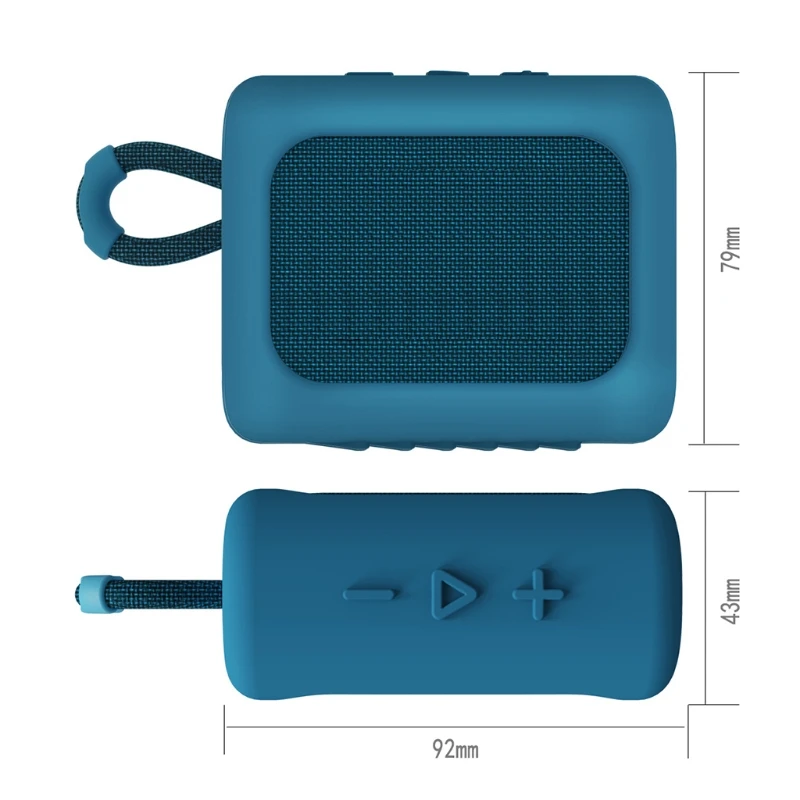 Capa protetora de silicone colorida à prova de poeira, capa com mosquetão para-jbl go 3 go3 acessórios de alto-falante bluetooth