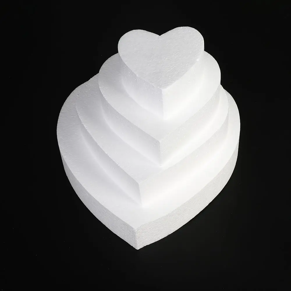 Flower Decor Sugarcraft Party DIY Practice Model Cake Foam Mould Polystyrene Styrofoam Heart Shaped