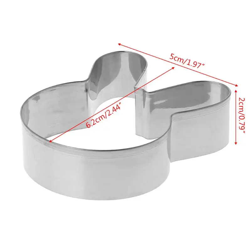 أرنب عيد الفصح الأرنب رئيس الفولاذ المقاوم للصدأ قاطعة البسكوت كعكة الخبز الشوكولاته قالب فندان المعجنات البسكويت قالب لتقوم بها بنفسك الحرف 19QE