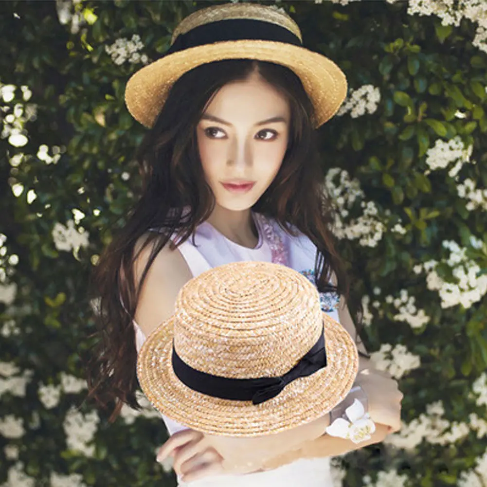 New Classic Beach Hat Women Kid Baby Girl Sunhat Family Matching Straw Summer Beach Outdoor Straw Hat Boho Style Cap Sunhat