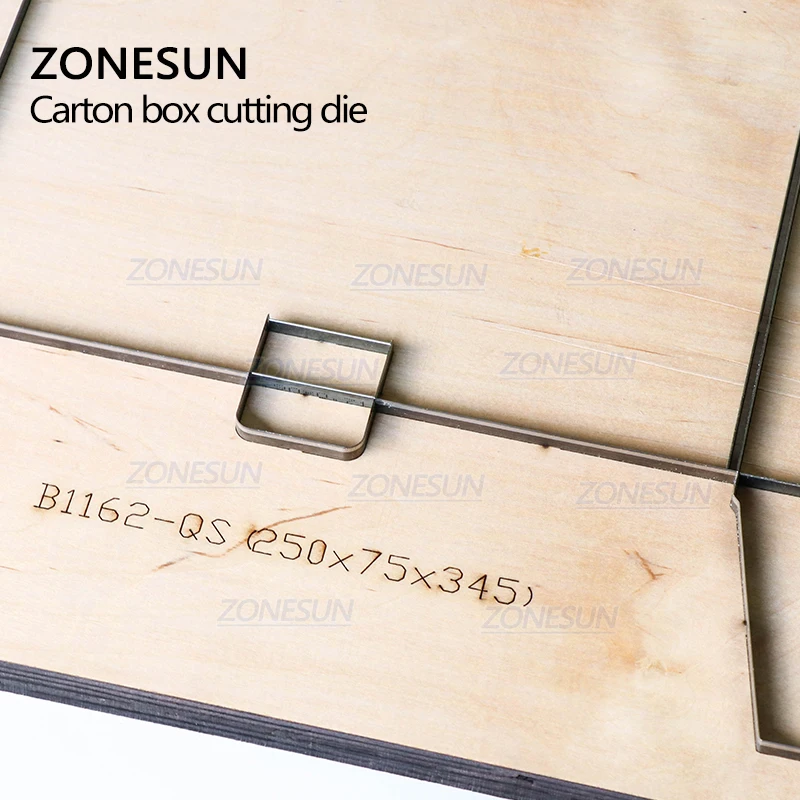 ZONESUN Custom Carton Leather Cutting Die Leather Diy Craft Tool Gift Paper Box Shoebox Wooden Template Punch Cut Steel Rule Die