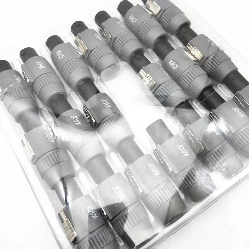 Conector de altavoz sin soldadura NL4FC de buena calidad, altavoz macho de 4 pines, enchufe Speakon de 4 polos, conector de enchufe de alimentación de audio profesional