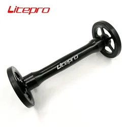 Litepro Folding Bike Easy Wheel & Telescopic Rod Extension Bar For Brompton Rear Racks