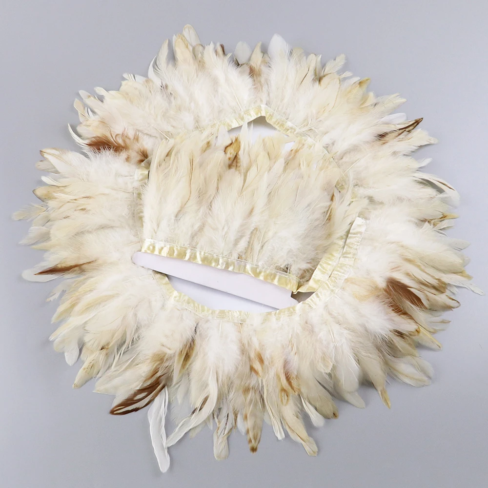 Juju Hat 1 meter Chicken Rooster Feathers Trim Fringe 10-15CM Feather Decoration Ribbon Craft Diy Tapestry Accessories