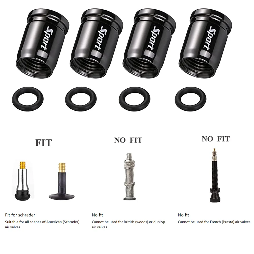 8 Bouchons De Valve Vélo En Aluminium - Compatibles Valves Dunlop Et Presta, Protection Anti-perte D'air - 6