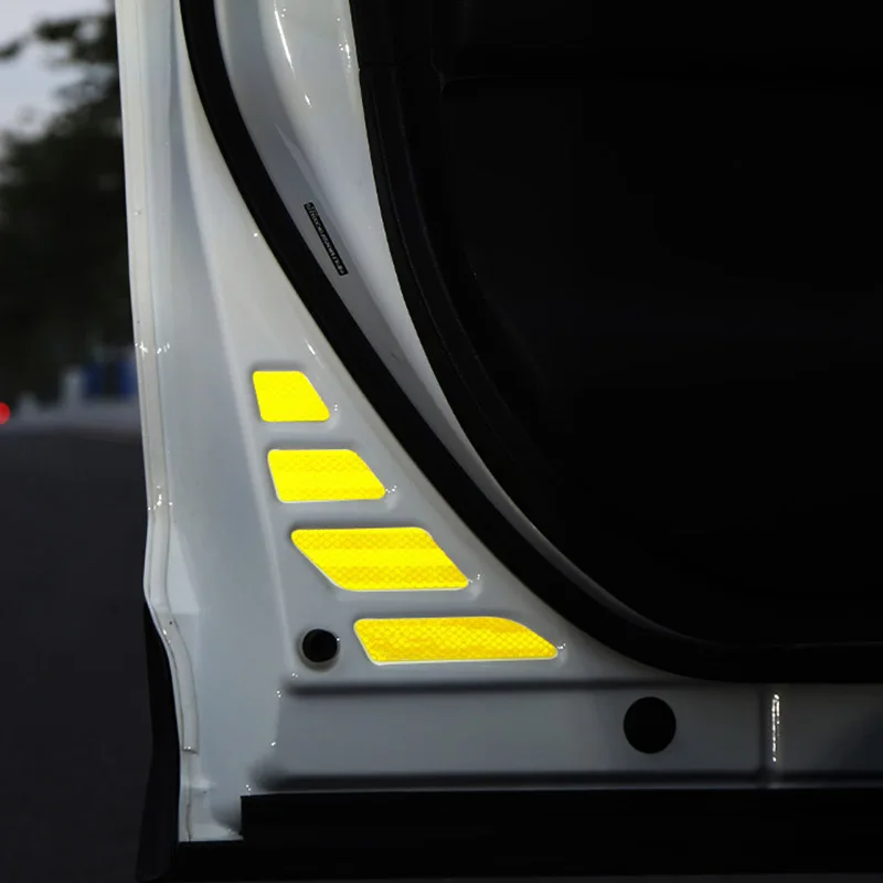 For Toyota RAV4 2019 2021 car door reflective sticker car door safety warning Car door OPEN reflective decorative 10 pics