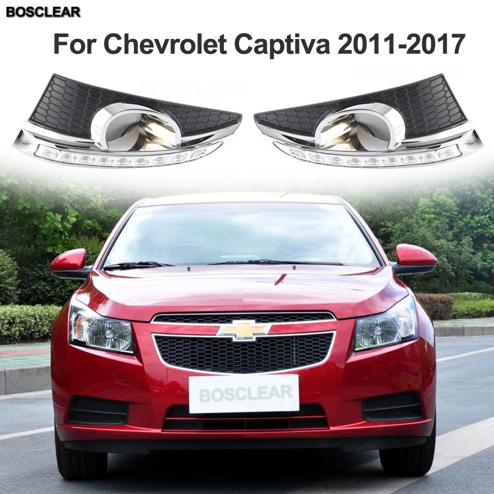 

2PC LED DRL Daytime Running Light Turning Signal/Fog Lamp Driving Bumper For Chevrolet Captiva 2011 2012 2013 2015 2016 2017