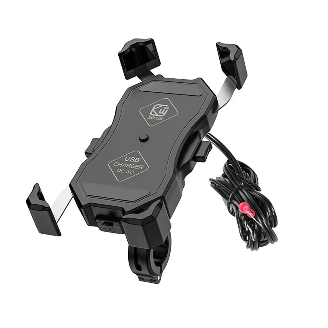 Suporte do telefone carregador da motocicleta sem fio/com fio de carregamento 15w/18w potência saída + qc3.0 carregamento rápido suporte miautomatic 360 graus