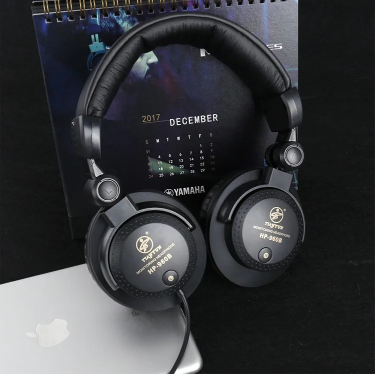 TIANYUN HR-960B Bass Noise Isolating PC Headset Studio DJ Music Headphone  Earphones Remote Stereo Hifi Monitors Earbuds