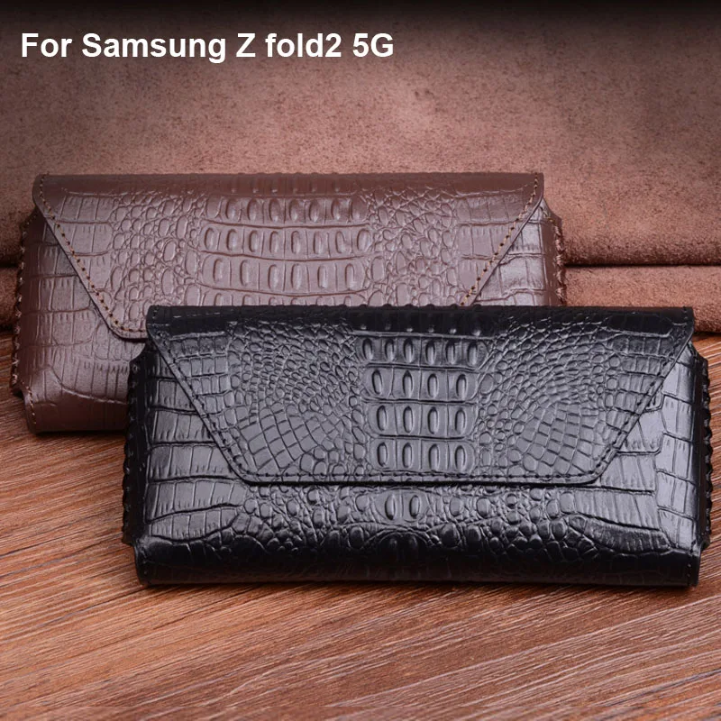 

For Samsung galaxy Z fold 2 5G New super luxury Genuine Leather Case Fold 2 5G Case Flip Phone Cases Cover Capin Z fold2 5G