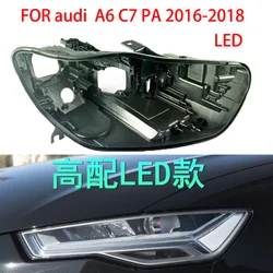 아우디 A6L C7 PA용 LED 2016 2018 헤드라이트 쉘 베이스, 블랙 라이트 박스, 헤드라이트 하단 쉘, 헤드라이트 수리 부품
