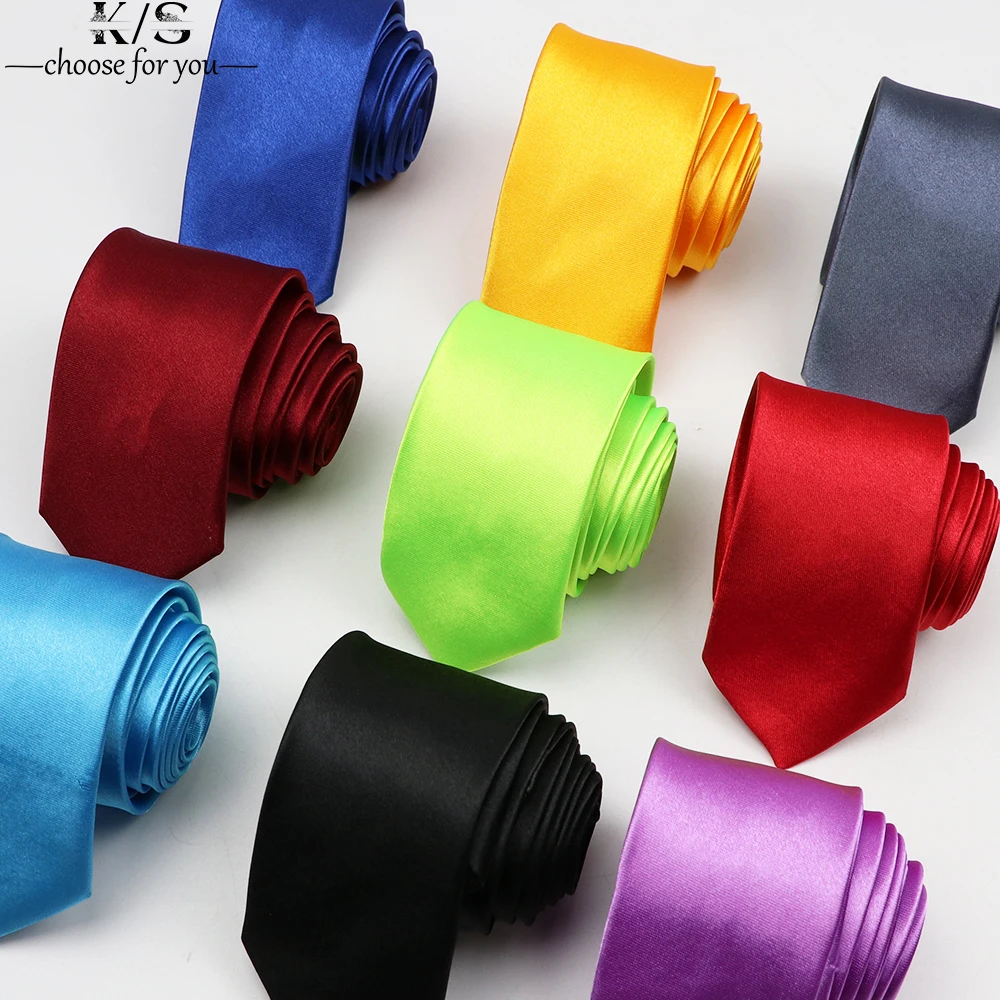 

Solid Color Fashion Tie Colorful Necktie Party Uniform Men Gift Shirt Wear Wedding Accessories Women Cosplay Pink Skinny Ties