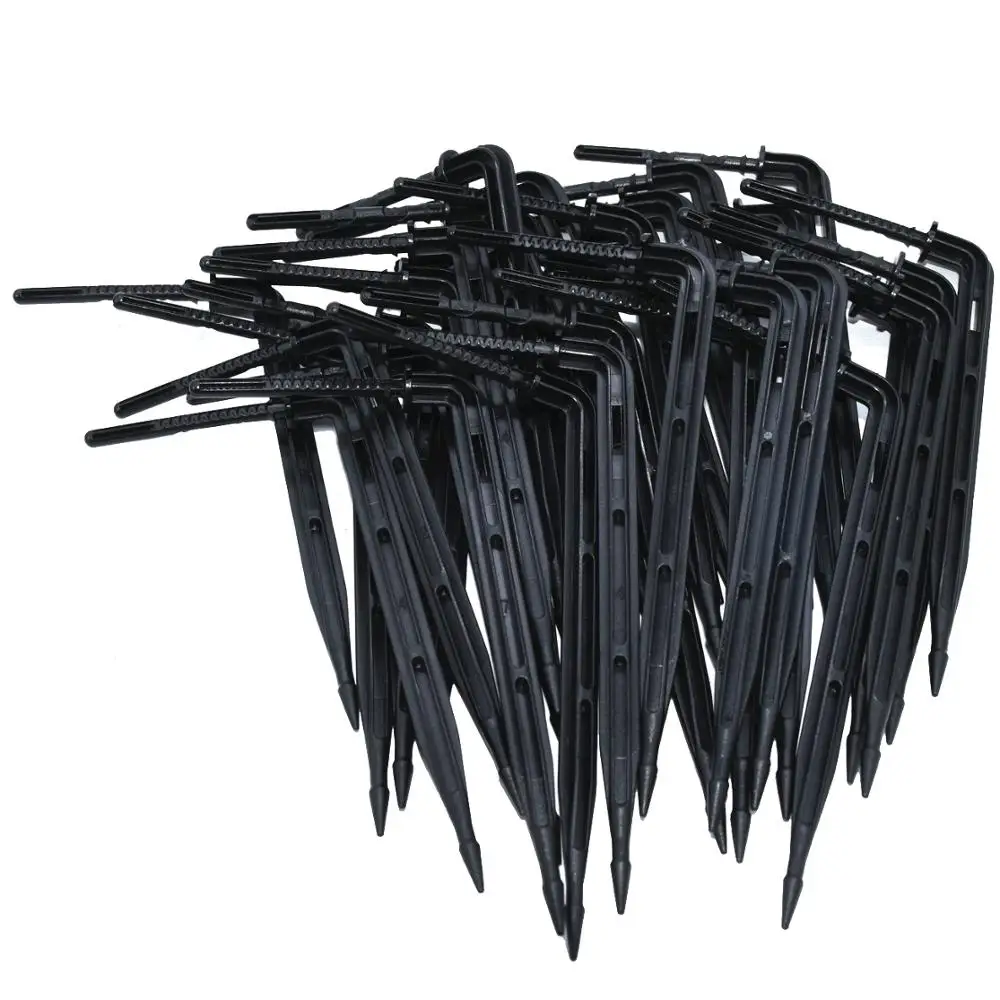 Greenhouse Garden 50PCS Bend Drip Arrow Dripper Micro Drip Irrigation Kit Emitter fit 3/5mm Hose Watering Saving Dripper Flowers