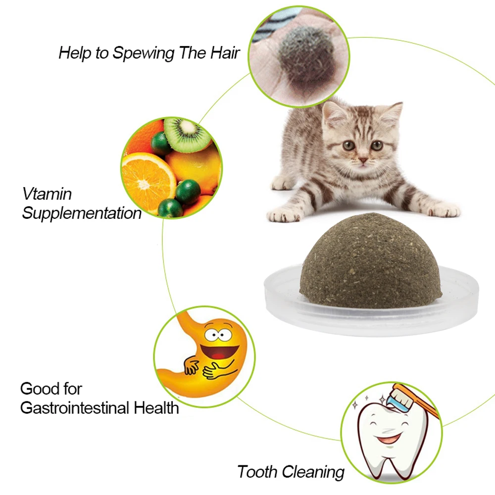 Natural Catnip Cat Toy Crazy Healthy Catmint Toys For Cats Kitten Kedi Cleaning Teeth Play Ball Cat Supplies Pet Products